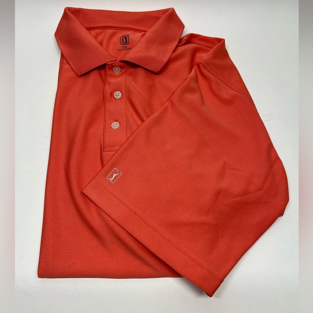 PGA Tour Men’s golf shirt, Large, salmon